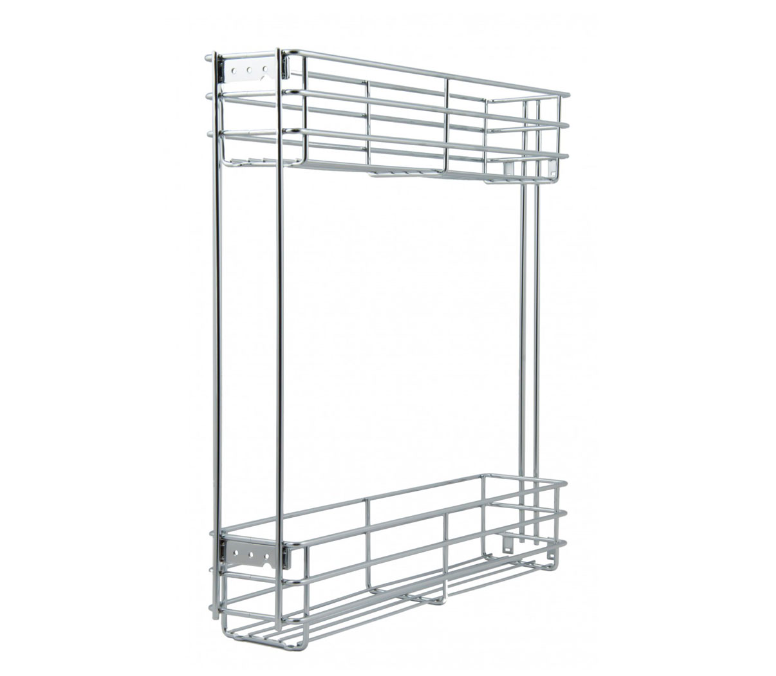 Корзина выдвижная 2-х уровневый 150 мм боковое крепление Д444хШ100хВ460 МК в Барнауле купить