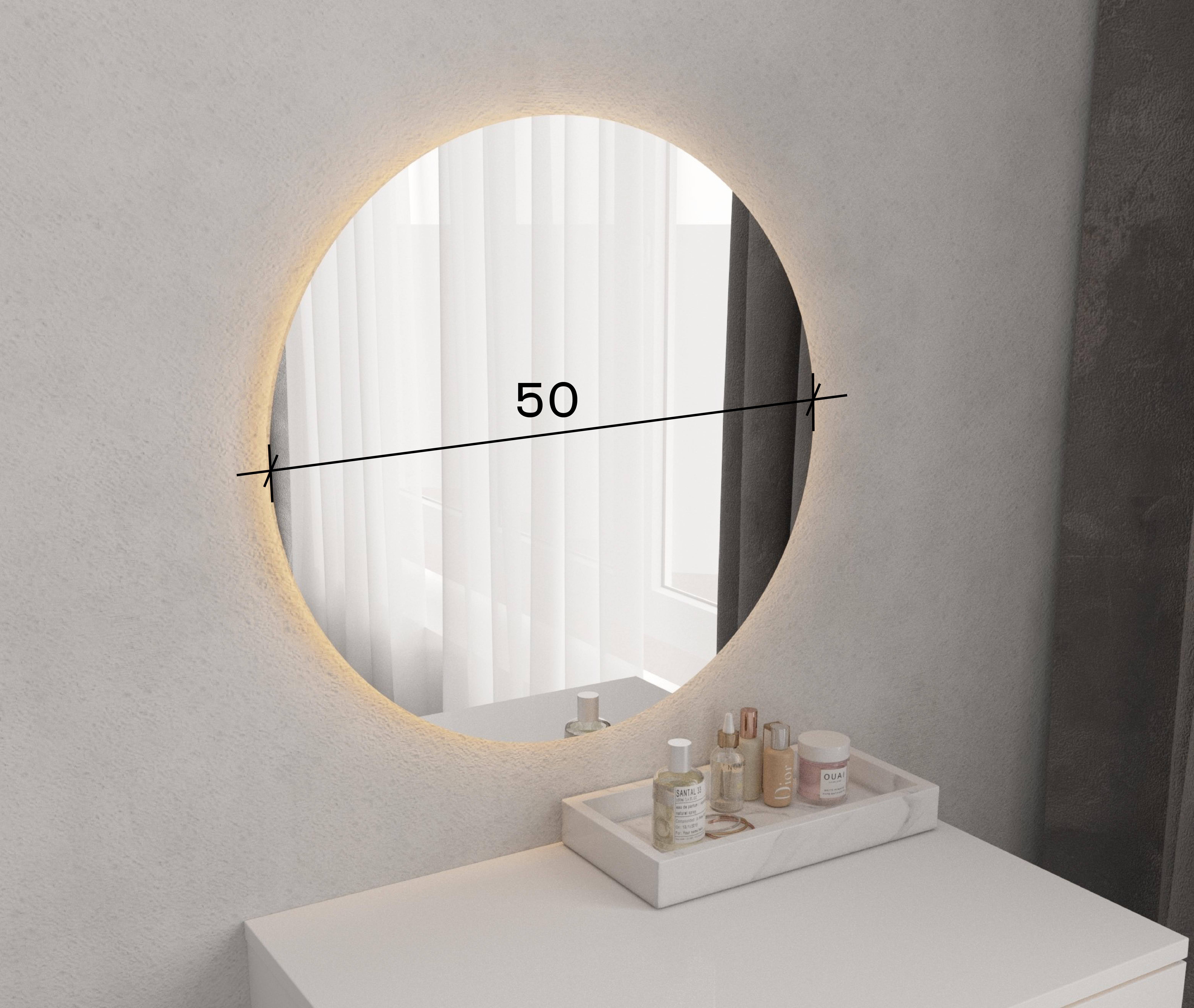 Зеркало с подсветкой R-50см в Барнауле купить