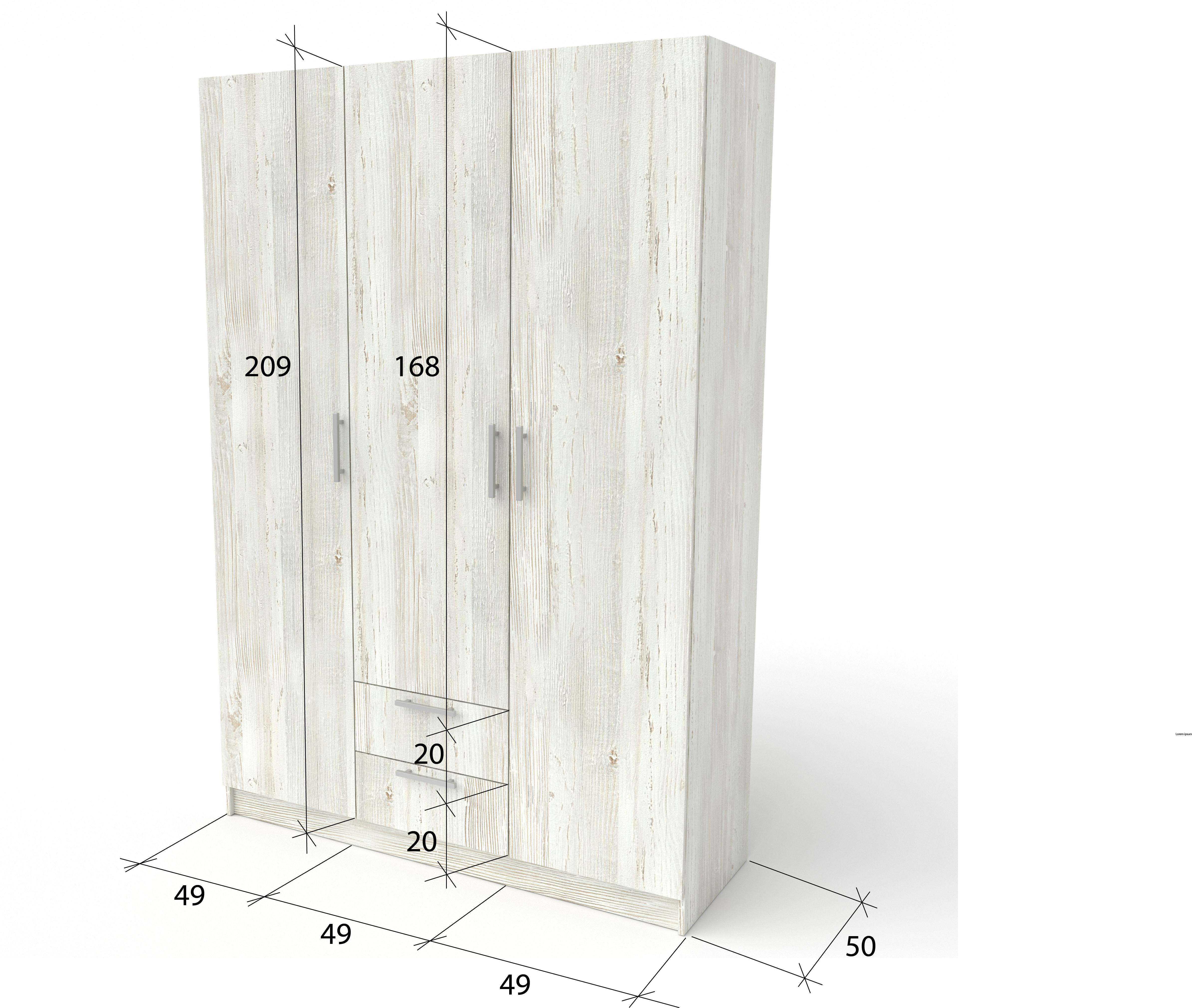 Шкаф распашной ТВОЙ 220*150*52 см в Барнауле купить