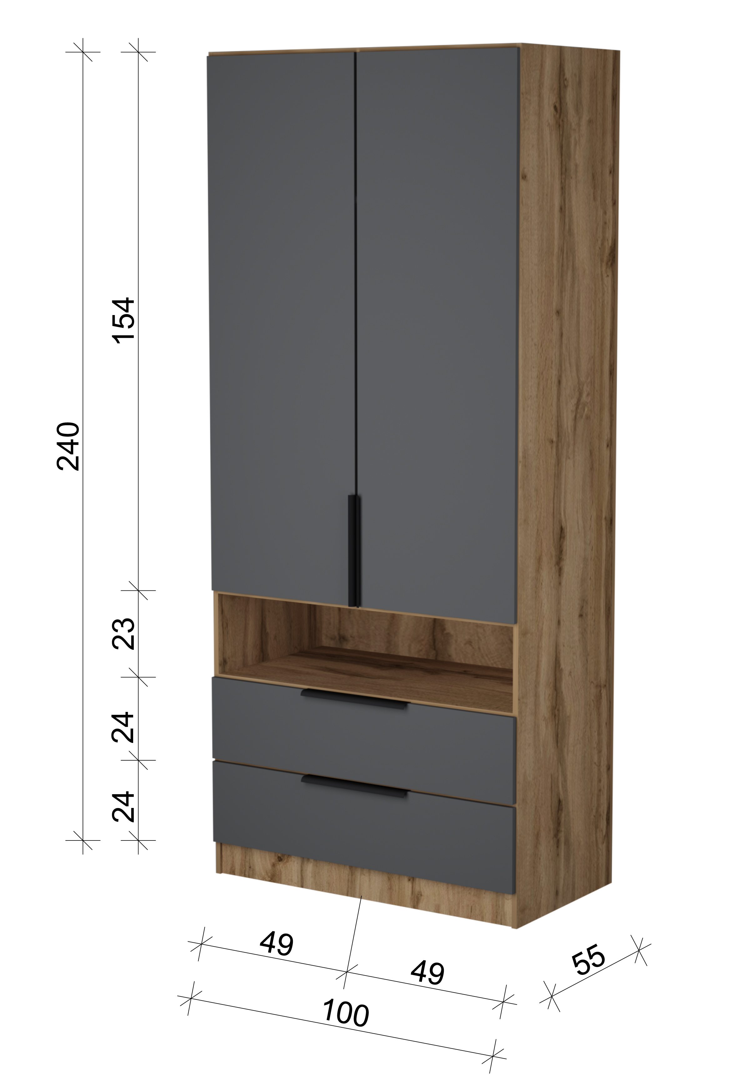 Шкаф SMART 240*100*55 см в Барнауле купить