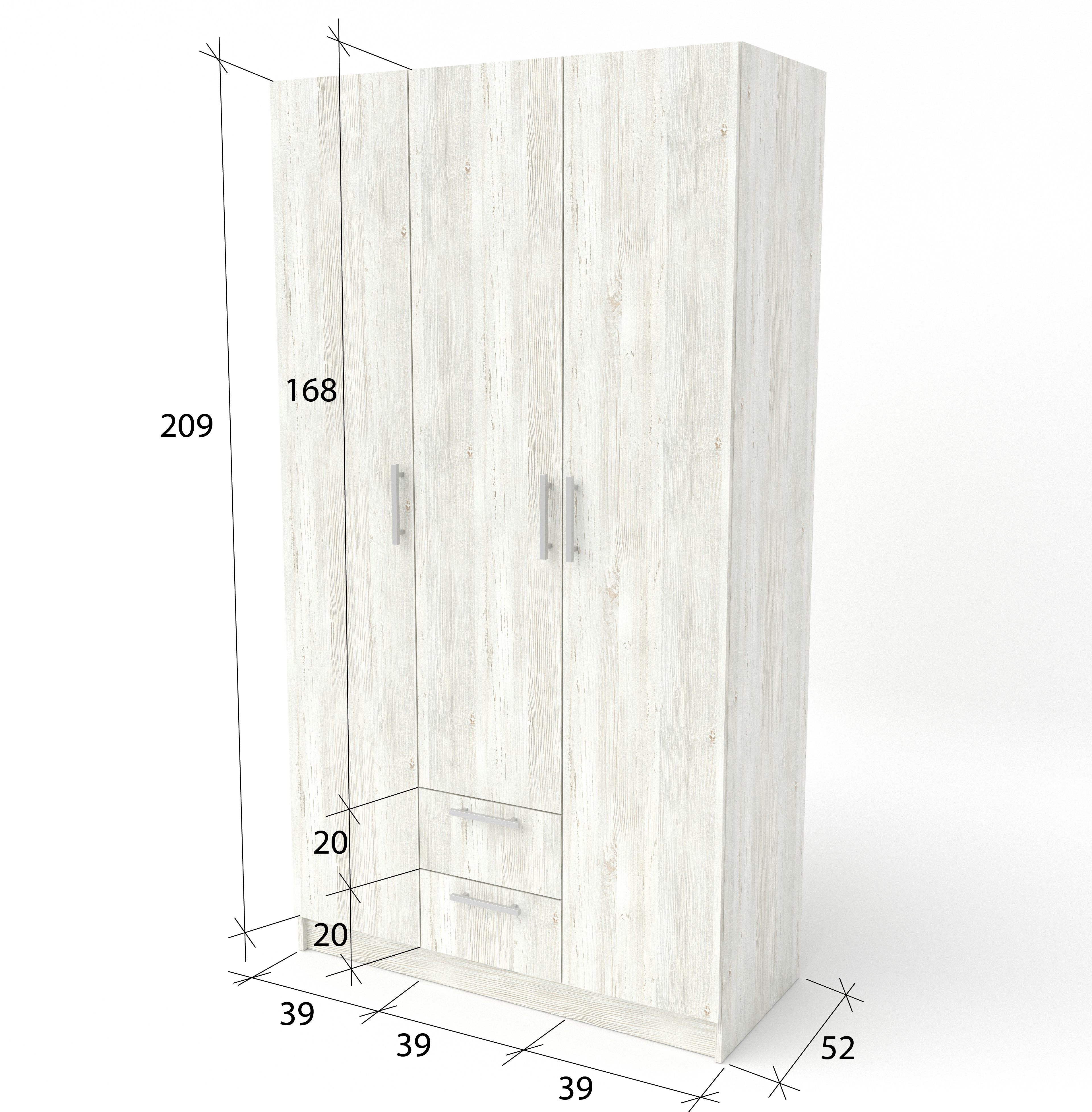 Шкаф распашной ТВОЙ 220*120*52 см в Барнауле купить