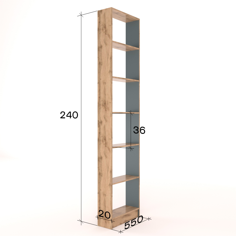 Полка на торец шкафа 240 х 55 х 20 см в Барнауле купить